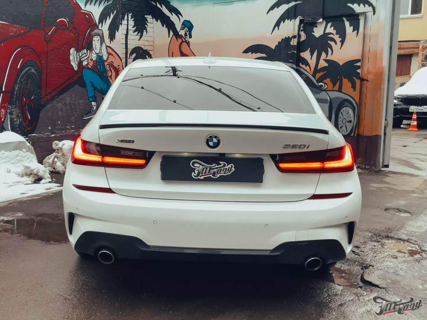 Ремонт и окрас заднего бампера и диффузора BMW 3